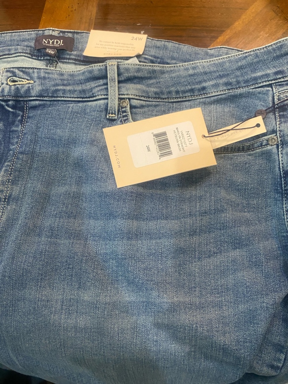 NYDJ Mid-Light Blue Stretch Denim Jeans with Tags